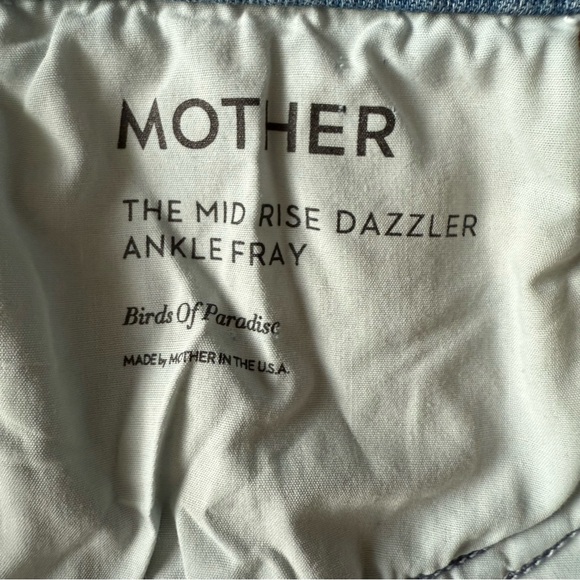 MOTHER The Mid Rise Dazzler Ankle Fray Medium Blue Wash 29 - Picture 6 of 13